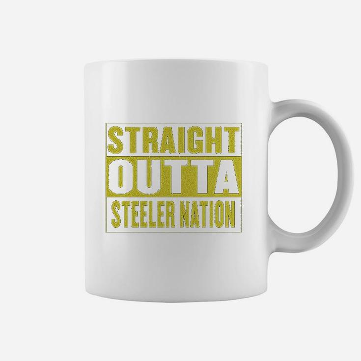 Straight Outta Steeler Nation Football Cropped Coffee Mug