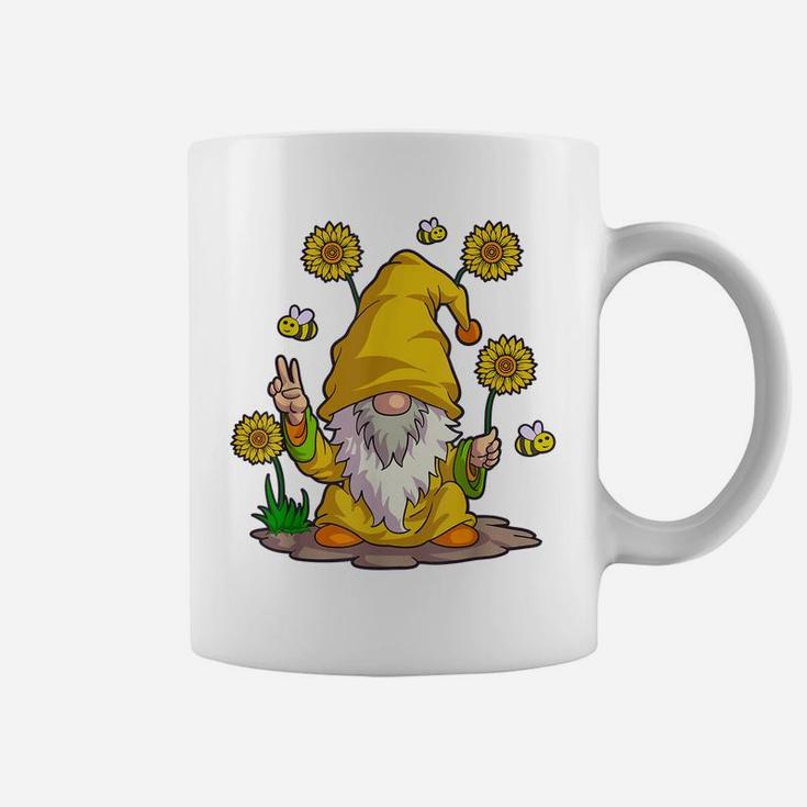 Sunflower Gnome Shirt Women Buffalo Plaid Girls Flower Lover Coffee Mug