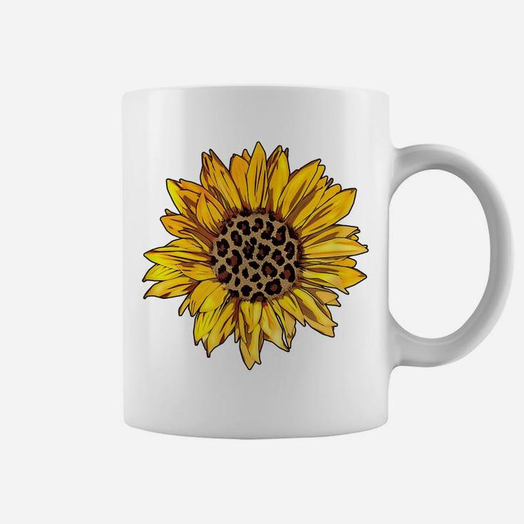 Sunflower Leopard Animal Print Fashion Flower Graphic Coffee Mug