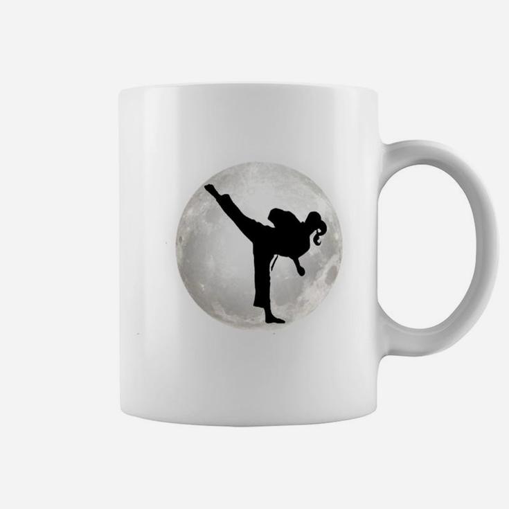 Taekwondo Girl In The Moon T-Shirt For Girls The Kick Sweatshirt Coffee Mug