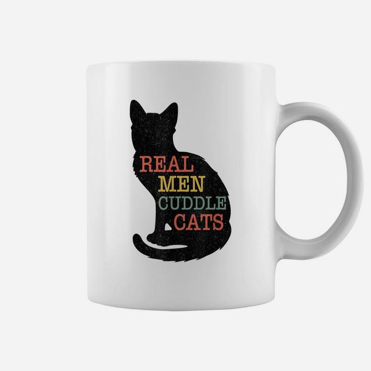 Tg Real Man Cuddle Cat Shirt Cat Owners Lovers Tee Coffee Mug
