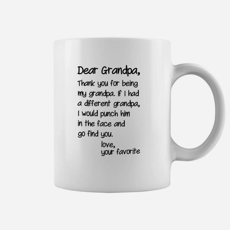Thank You For Being My Grandpa Coffee Mug
