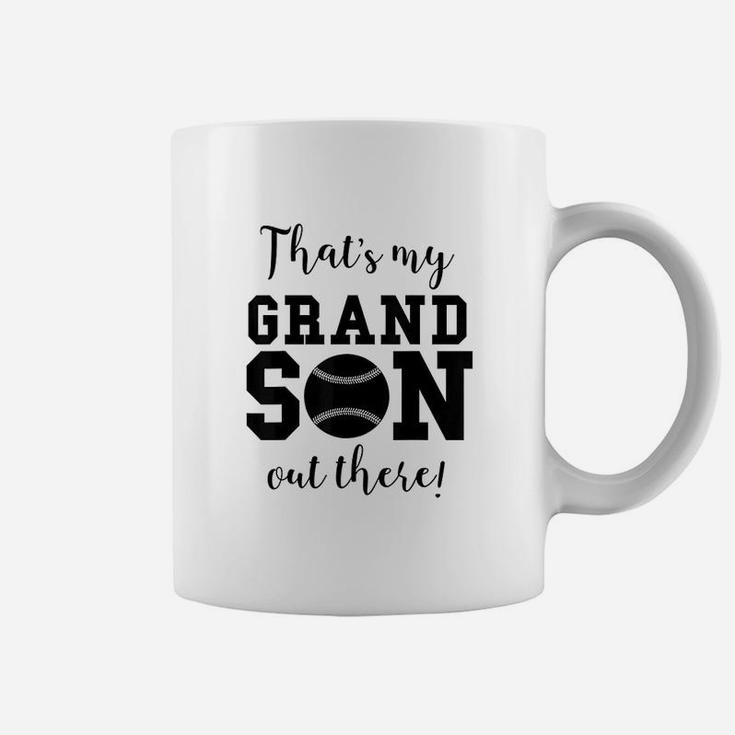 That's My Grandson Out There Baseball Coffee Mug
