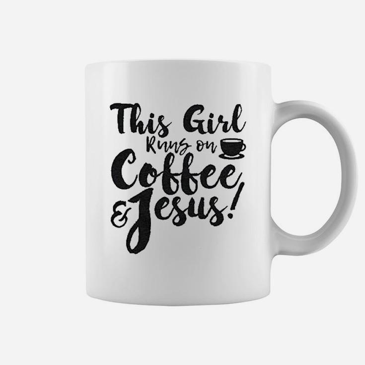 This Girl Runs Off Coffee And Jesus Coffee Mug