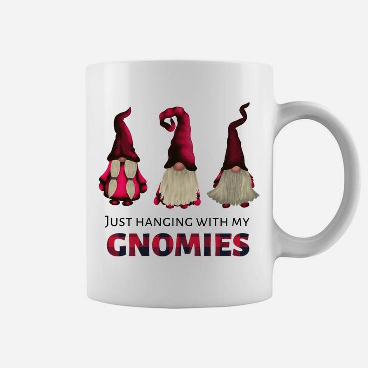 Three Gnomes - Just Hanging With My Gnomies Buffalo Plaid Coffee Mug
