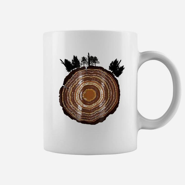 Tree Slice Woods Thicket Tree Rings Coffee Mug