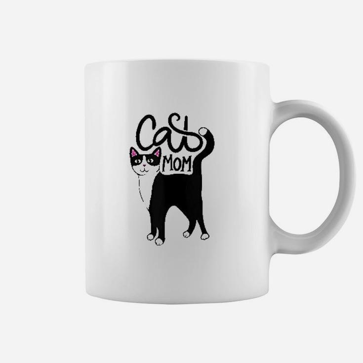 Tuxedo Cat Mom Cute Coffee Mug