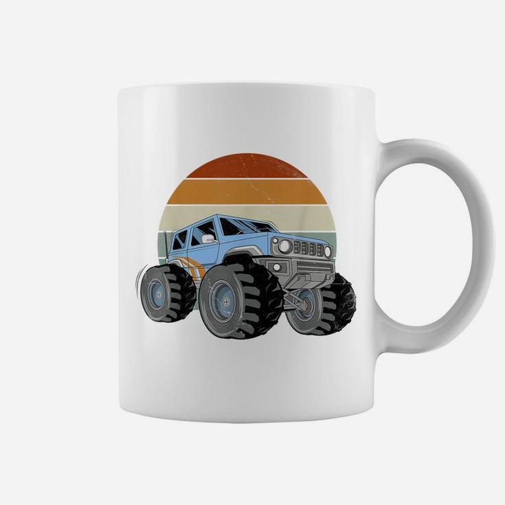 Unique Monster Truck Gifts For Boys Girls Retro Vintage Coffee Mug