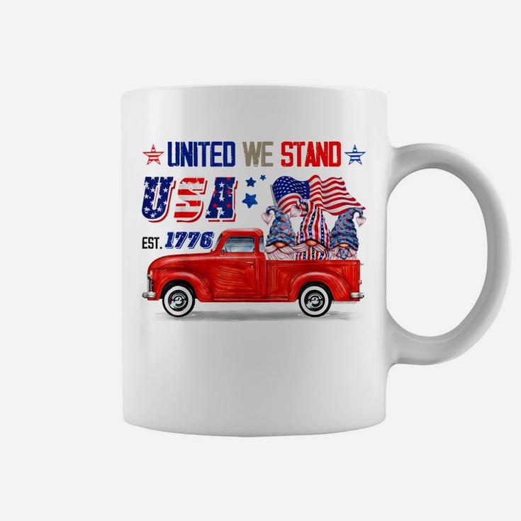 United We Stand Usa Patriotic Gnome American Flag Coffee Mug