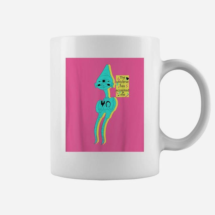 "Universe Has Accepted Me" Quirky Gnome Original Coffee Mug