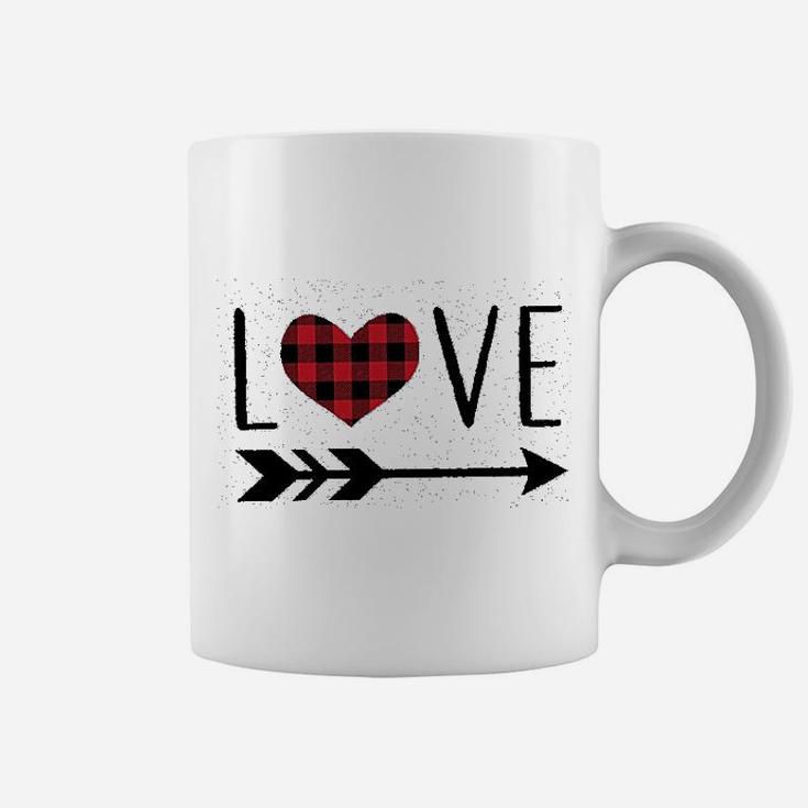 Valentines Day Graphics Cute Buffalo Plaid Coffee Mug