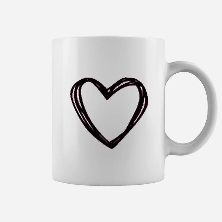 Valentines Day Women Cute Heart Buffalo Plaid Love Graphic Coffee Mug