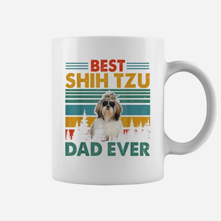 Vintag Retro Best Shih Tzu Dad Happy Father's Day Dog Lover Coffee Mug