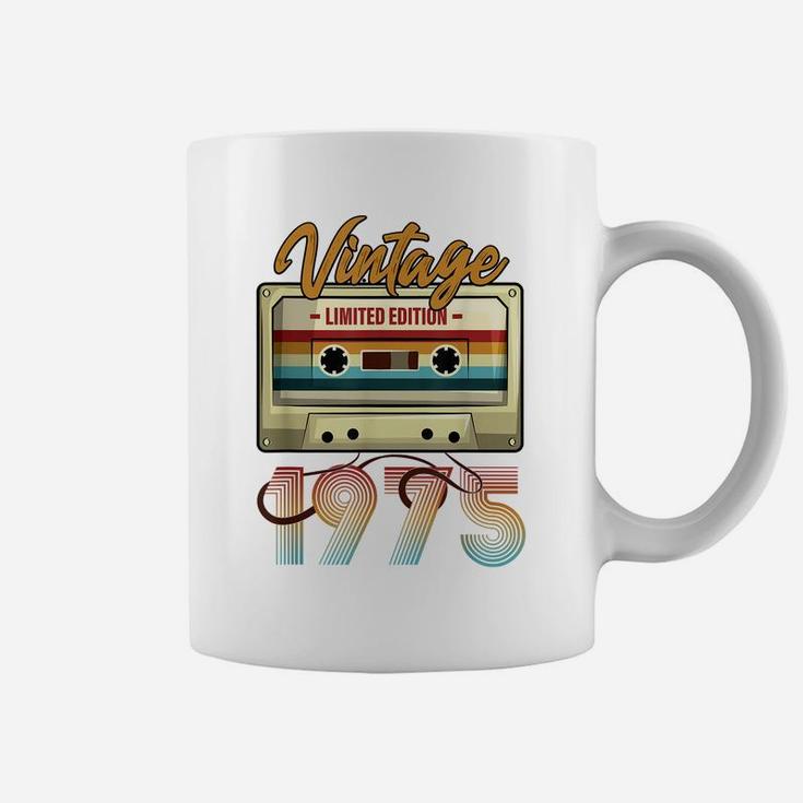 Vintage 1975 46Th Birthday Cassette Tape For Men Women B-Day Coffee Mug