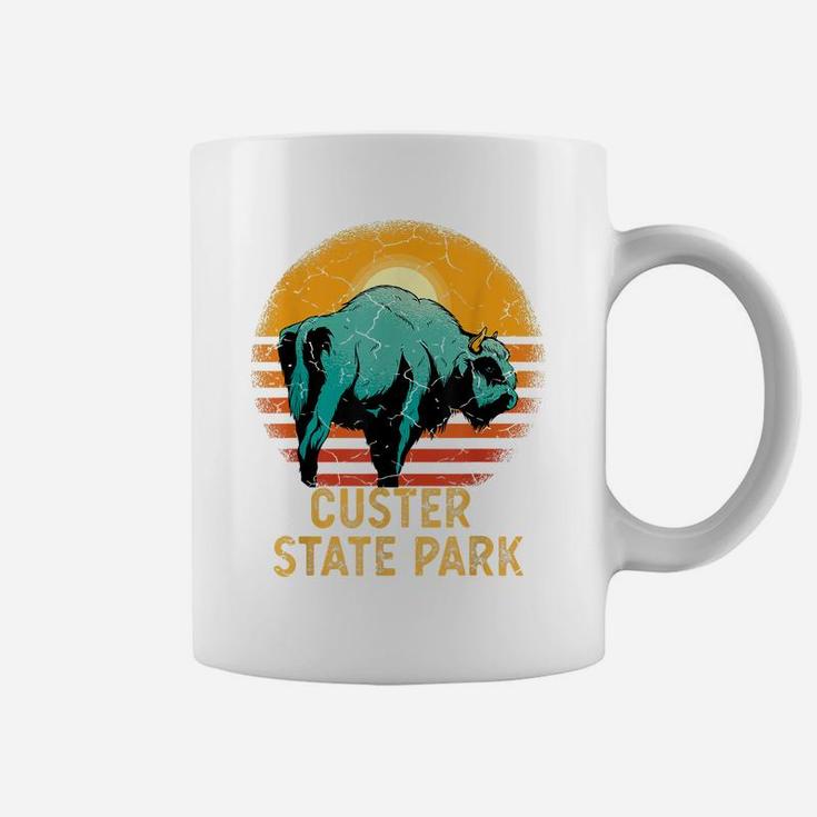 Vintage Bison Custer State Park Retro Sunset Gift Idea Coffee Mug