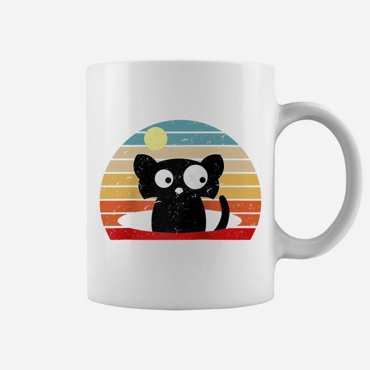 Vintage Black Cat Lover Retro Style Cats Raglan Baseball Tee Coffee Mug