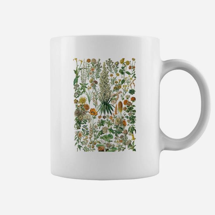 Vintage Inspired Flower Botanical Chart Coffee Mug