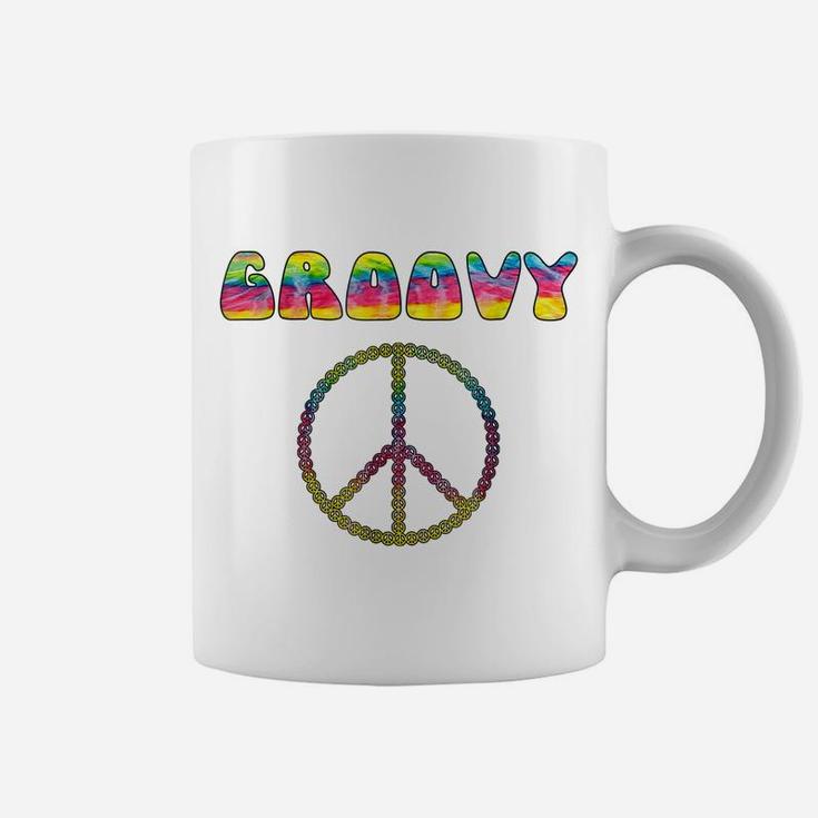 Vintage Retro 1970S Tie Dye Groovy Peace Sign Coffee Mug