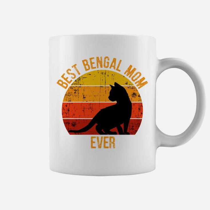 Vintage Retro Best Bengal Cat Mom Ever Fur Mamas Coffee Mug
