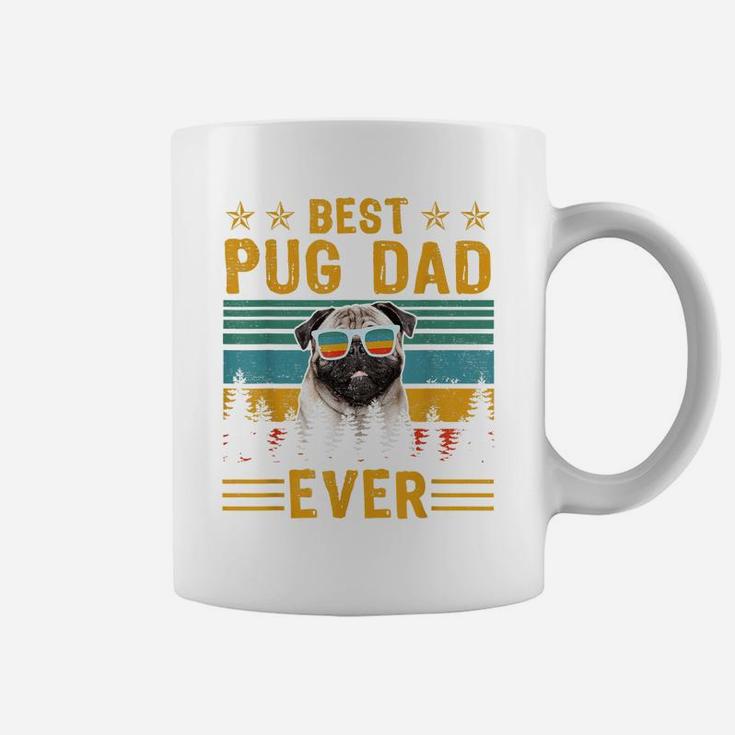 Vintage Retro Best Pug Dad Ever Dog Lover Father's Day Coffee Mug