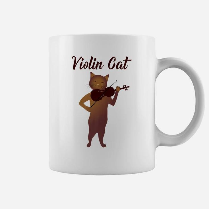 Violin Cat Musical Premium Tshirt Coffee Mug