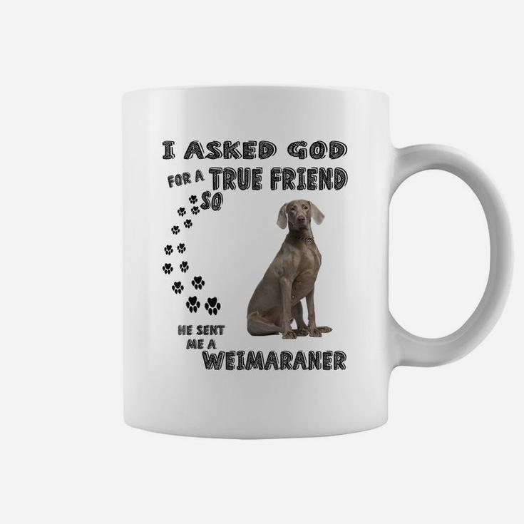 Weimaraner Quote Mom Weim Dad Costume, Cute Grey Hunting Dog Coffee Mug