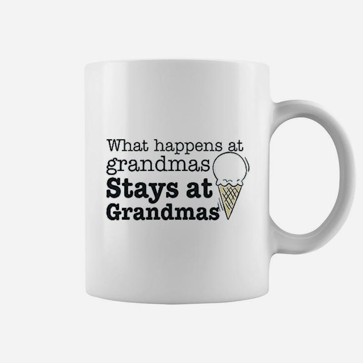 What Happens At Grandmas Stays And Grandmas Ice Cream Coffee Mug