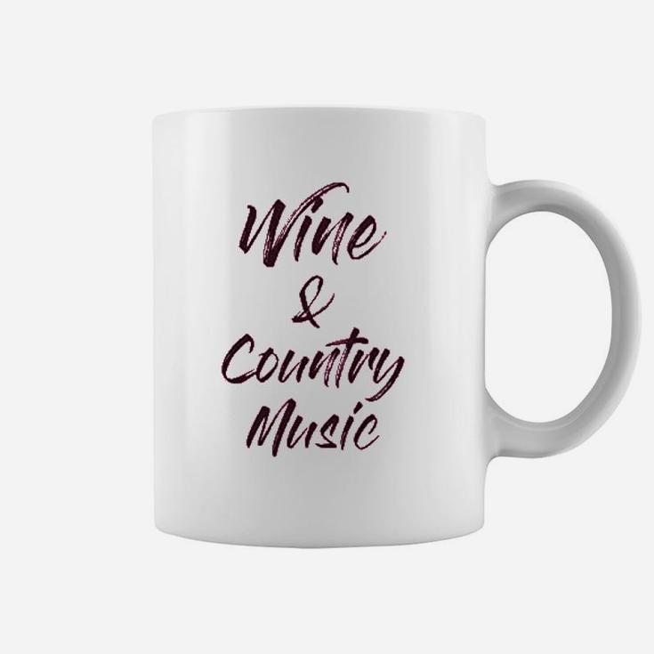 Wine And Country Music Coffee Mug