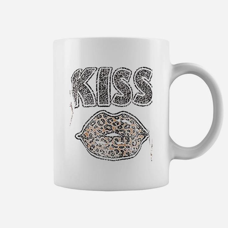 Women Leopard  Kiss Lips Coffee Mug