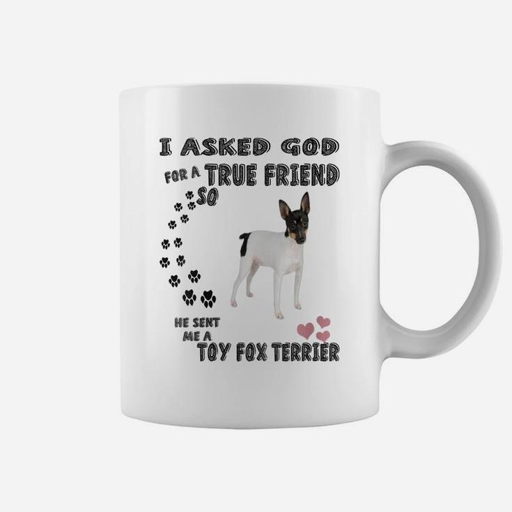 Womens American Toy Fox Terrier Quote Mom Dad Art, Cute Amertoy Dog Coffee Mug