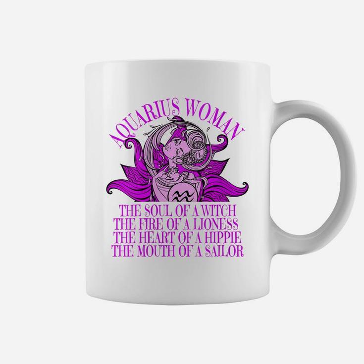 Womens Aquarius Woman Zodiac January Februa Birthday Cute Gift Coffee Mug