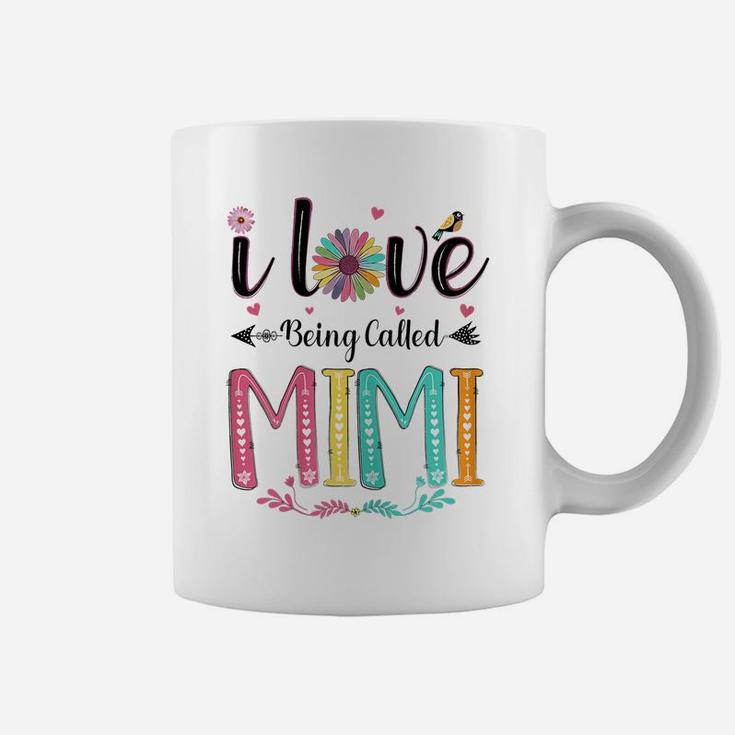 Womens I Love Being Called Mimi Daisy Flower For Grandma Coffee Mug