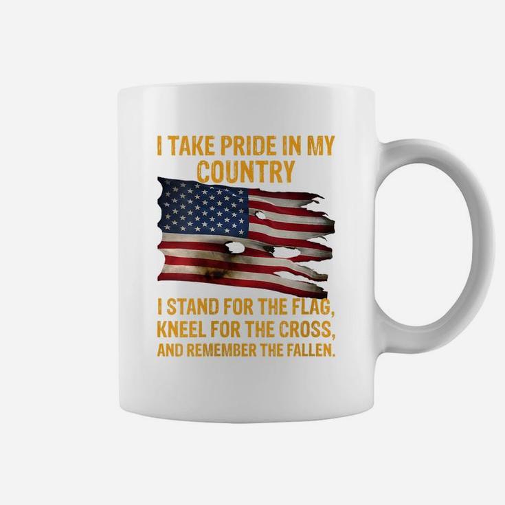 Womens I Take Pride In My Country I Stand For The Flag Kneel Coffee Mug