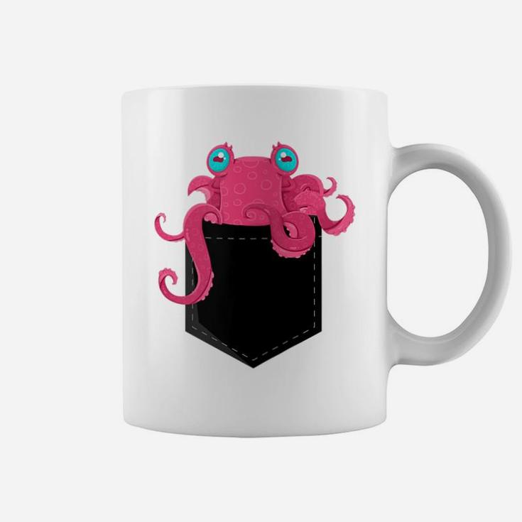 Womens Little Cthulhu Kraken Octopus In A Pocket Coffee Mug