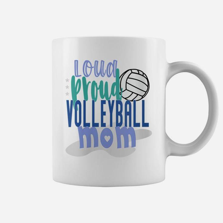 Womens Loud Proud Volleyball Mom Coffee Mug