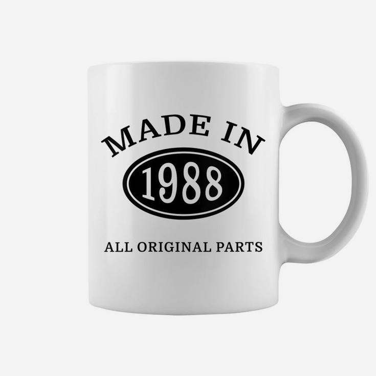 Womens Made In 1988 All Original Parts - Vintage Birthday Coffee Mug