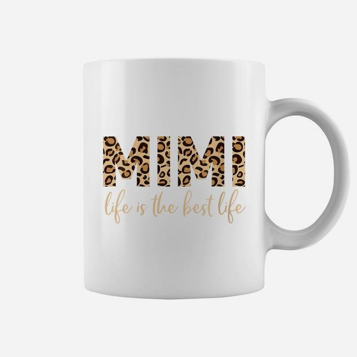 Womens Mimi Life Shirt For Grandma Mothers Day Gift Leopard Funny Coffee Mug