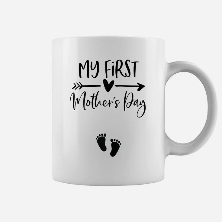 Womens My First Mothers Day Pregnancy Announcement Shirt Mom To Be Coffee Mug