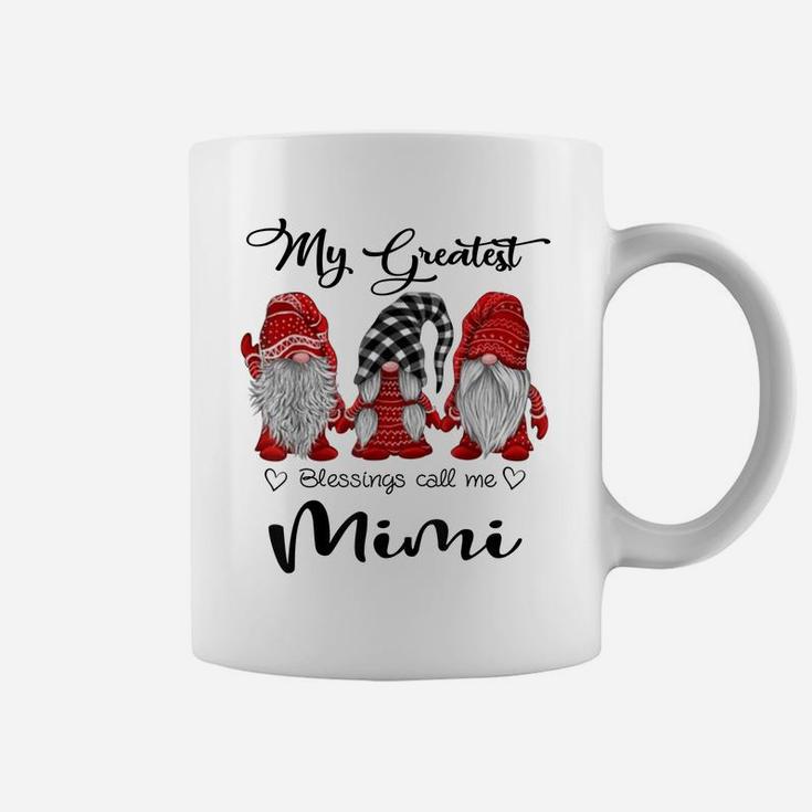 Womens My Greatest Blessings Call Me Mimi Gnome Grandma Gift Coffee Mug