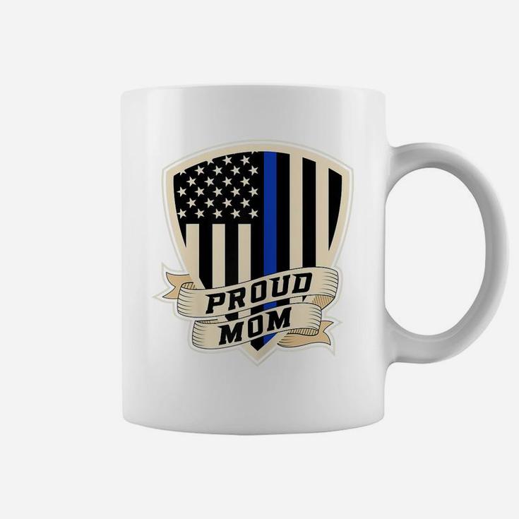 Womens Proud Police Mom For Supporter Women Thin Blue Line Coffee Mug