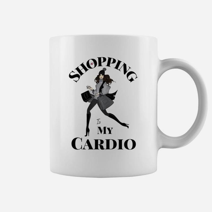 Womens Shopping Is My Cardio Fitness Gym Workout Women Coffee Mug