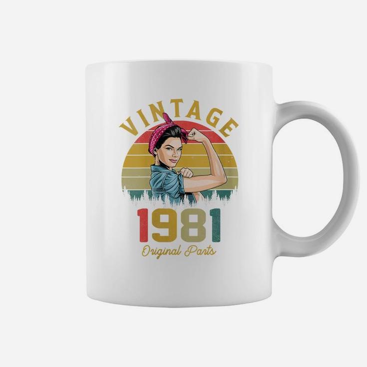 Womens Vintage 1981 Made In 1981 40Th Birthday 40 Years Old Gift Coffee Mug