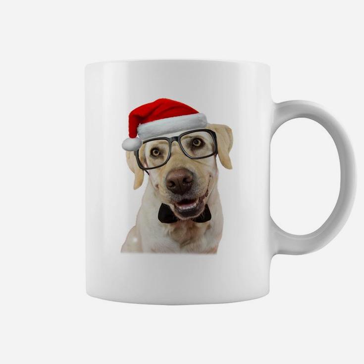 Yellow Lab Shirt Glasses Tie Santa Hat Funny Christmas Gift Sweatshirt Coffee Mug