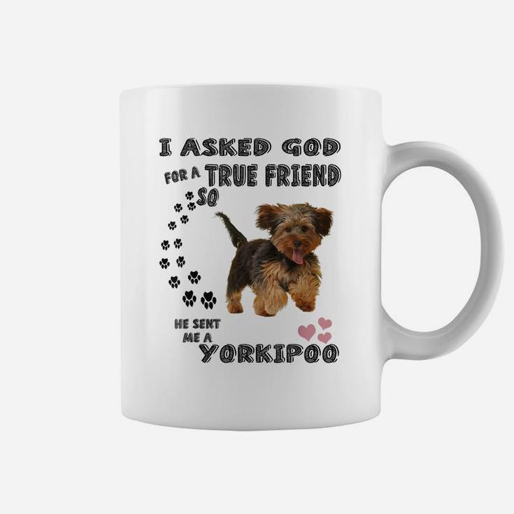 Yorkipoo Dog Quote Mom Yorkiepoo Dad Art, Cute Yorkie Poodle Coffee Mug