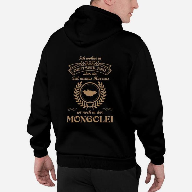 Deutschland Mongolei Spruch Schwarzes Hoodie, Humorvolles Design