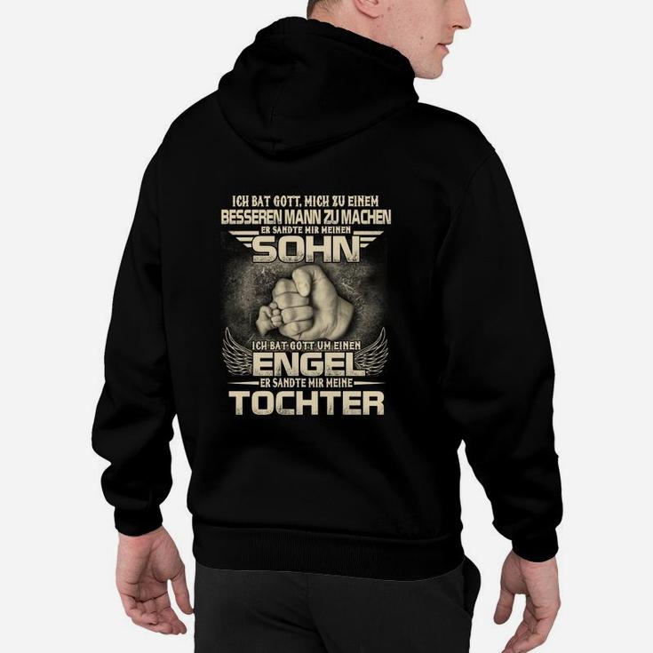 Personalisiertes Eltern-Kind-Hoodie, Engelsflügel & Spruch