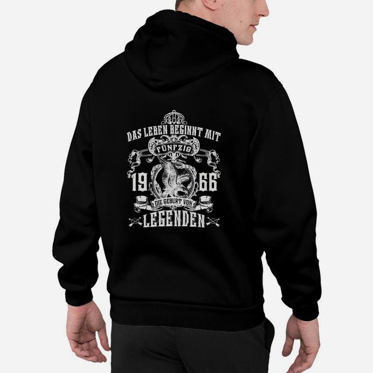 Retro Hoodie 1966 Schwarzes Legendendesign, Vintage Look