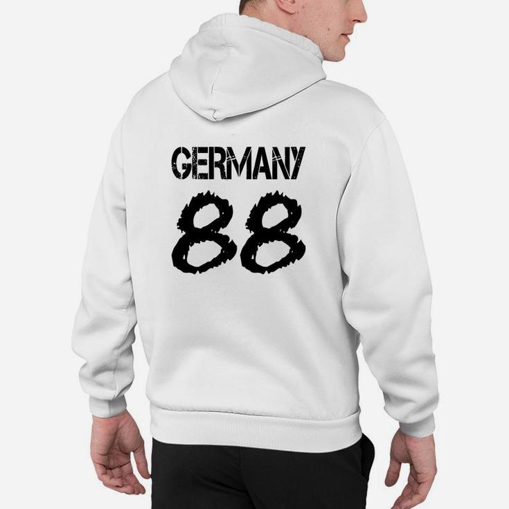 Deutschland 88 Schwarz Rücken- Hoodie