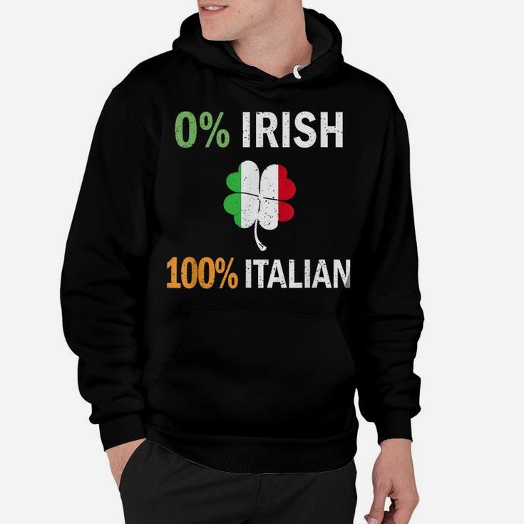 0 Irish 100 Italian Italy Flag Shamrock Vintage T Shirt Hoodie