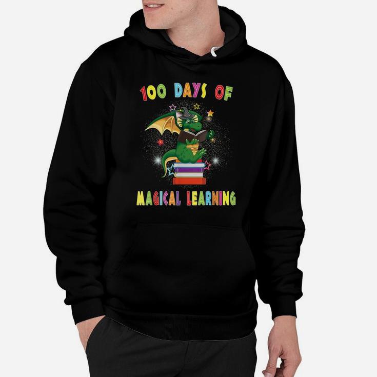 100 Days Of School Magical Learning Book Dragon Teacher Gift Hoodie